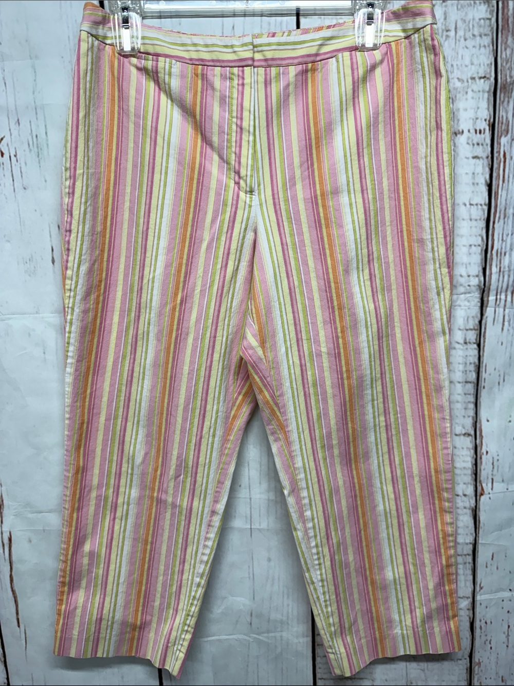 Talbots stripped cropped pants